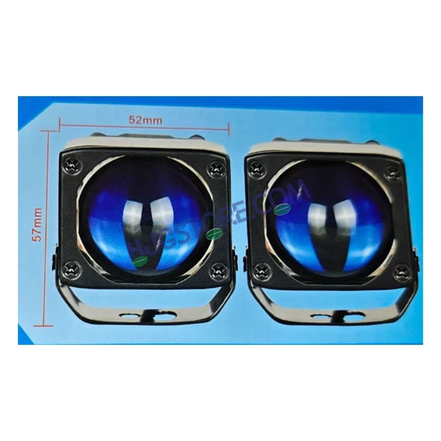 HJG Mini Laser Cannon Foglight 300 Meters Laser Focus Projector Fog Projector Lens with 300 Meters Projection Distance 80W Foglight Ultra Wide Dual Intensity LED Fog Lights White/Yellow Universal For All Cars & Bikes LIU HJG Mini Laser Cannon Foglight 2pc - Biker.Store - www.biker.store
