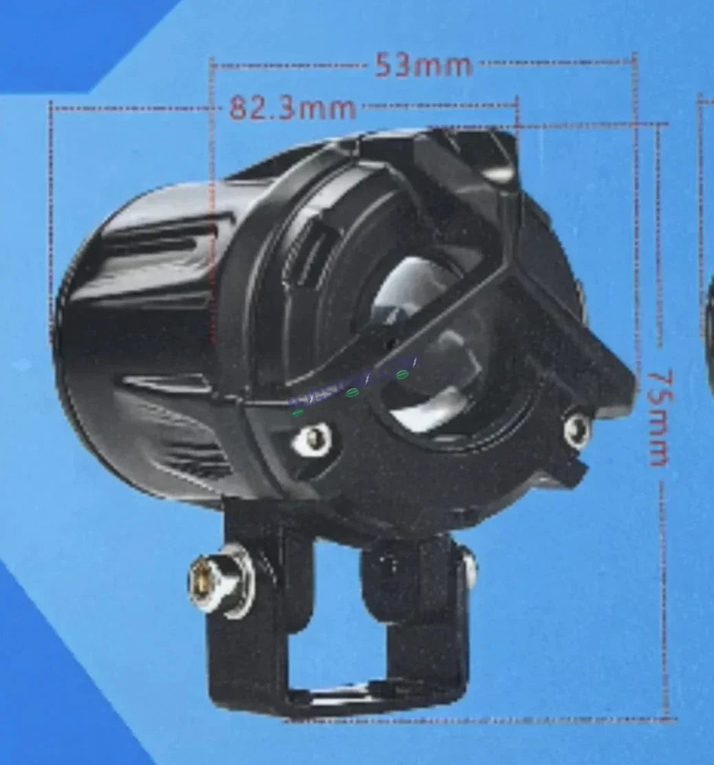 HJG Mini Mercedes Y Lens with Cooling Fan 80W Foglight Ultra Wide Dual Intensity LED Driving Fog Lights White/Yellow (2*40W = 80W Total) Universal For All Cars & Bikes LIU HJG Mini Mercedes Y Lens 80W with Cooling Fan Ultra Wide Light Throw - Biker.Store - www.biker.store