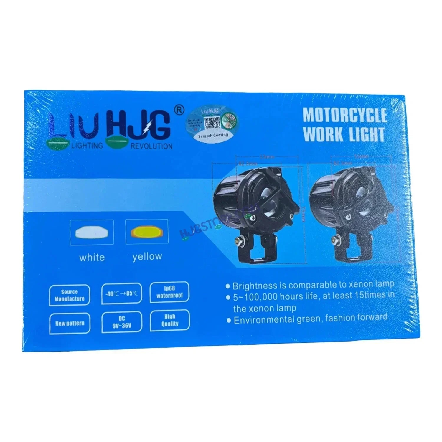HJG Mini Mercedes Y Lens with Cooling Fan 80W Foglight Ultra Wide Dual Intensity LED Driving Fog Lights White/Yellow (2*40W = 80W Total) Universal For All Cars & Bikes LIU HJG Mini Mercedes Y Lens 80W with Cooling Fan Ultra Wide Light Throw - Biker.Store - www.biker.store