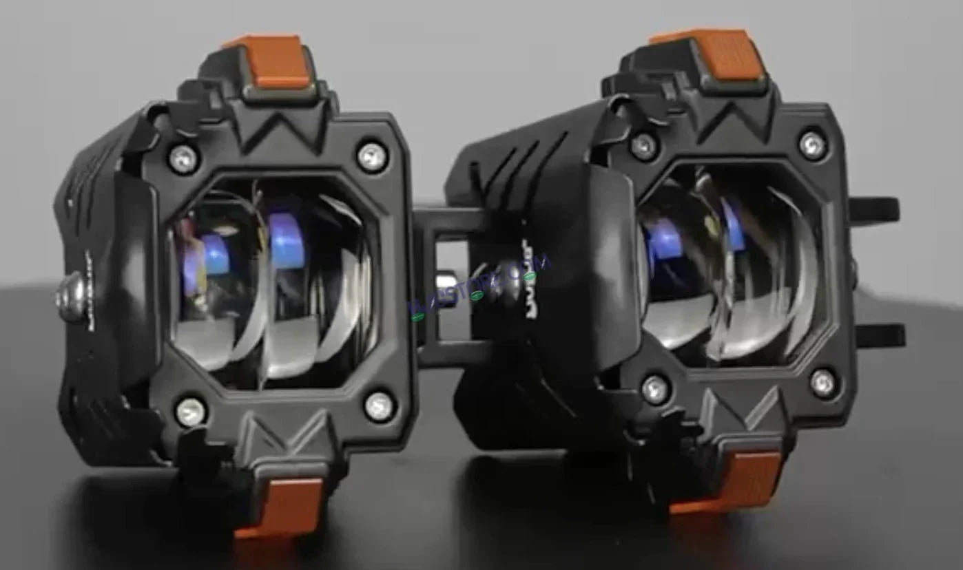 HJG NightBreaker Gorilla Dual Projector Lens Foglight 120W Dual Lens Projector Lens Fog Light 120W Foglight Ultra Wide Dual Intensity LED Fog Lights White/Yellow Universal For All Cars & Bikes Hazard Indicator LIU HJG NightBreaker P107 Fog Red Amber DRL - Biker.Store - www.biker.store