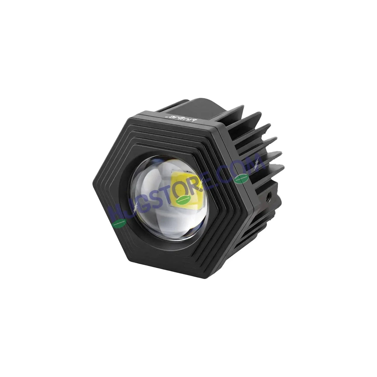HJG Poki Foglights Mini Hexagon Projector LED Fog Lights | 40W 12,000LM Super Bright Dual Shot | Cool White & Yellow with Red DRL & Flash Mode | Universal Fit for Bike, Motorcycle, Car, Thar & Jeep (Pack of 2) - Biker.Store - www.biker.store