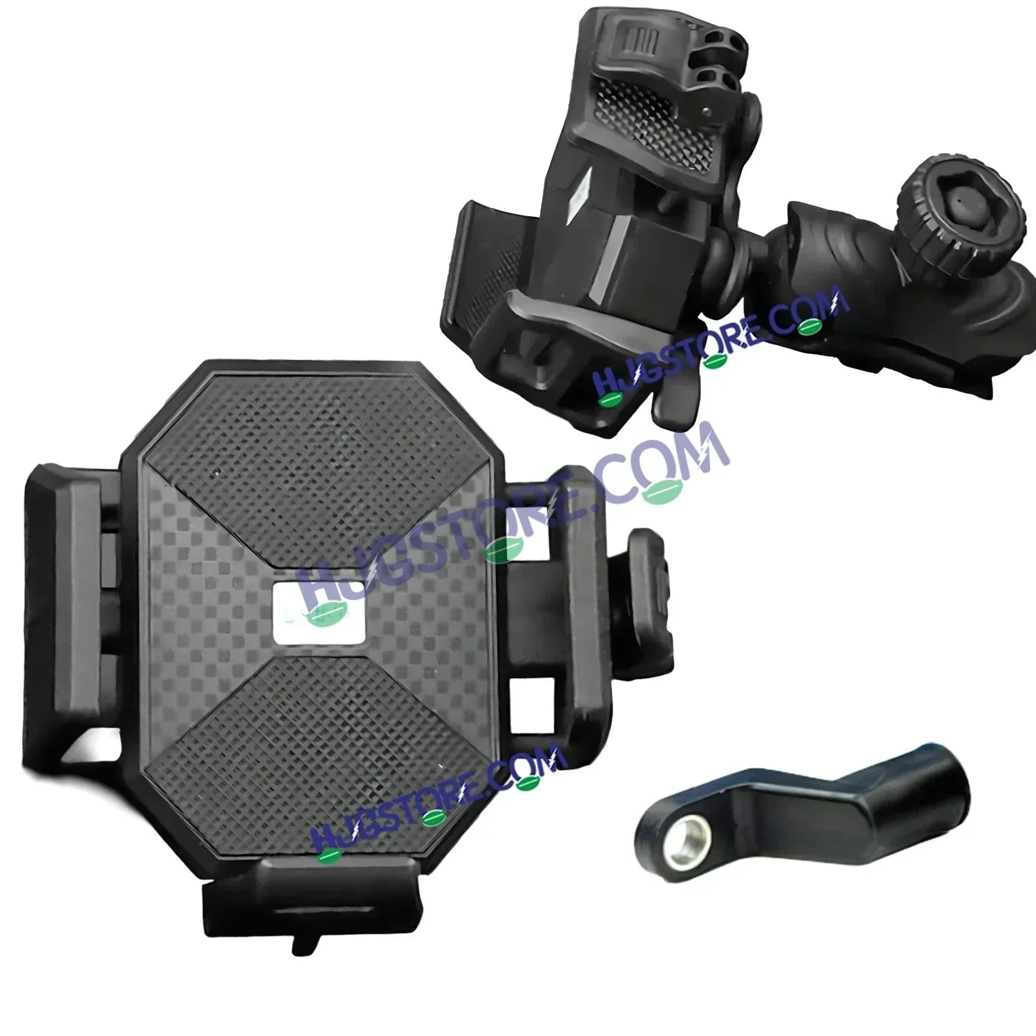 HJG Hexagon R6 Mobile Holder with Mirror Mount for Bike and Scooter, Two Wheelers Universal HJG Hexagon R6 Mirror Mount Mobile Holder Anti-Theft Mobile Holder 360 Degree Rotation Adjustable Size and Locking System LIU HJG Hexagon R6 Mirror Mount Holder - Biker.Store - www.biker.store