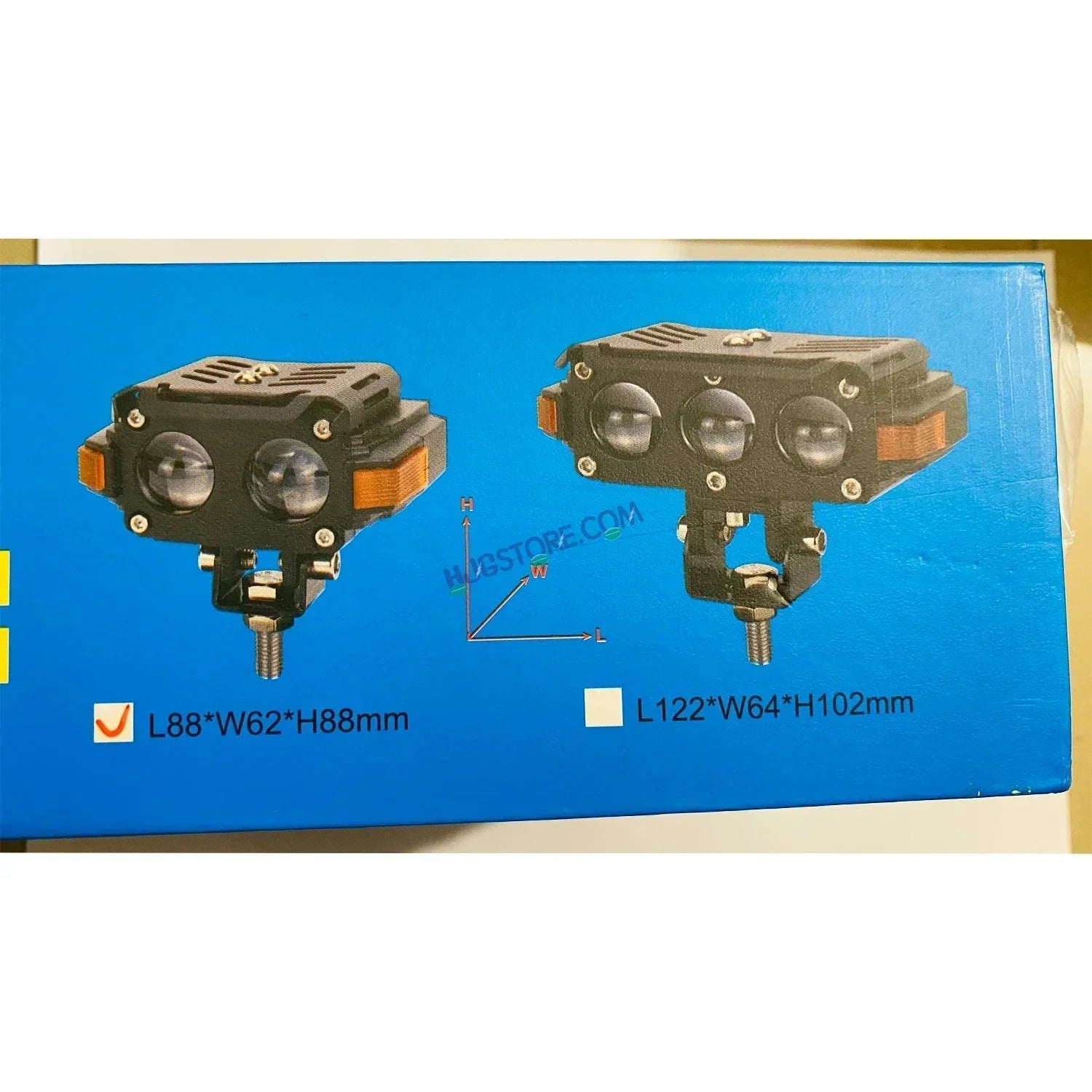 HJG Hazard Series Foglight Double 2 Lens 80W New Model with Red Orange Hazard DRL Foglight Ultra Wide Dual Intensity LED Fog Lights White/Yellow (2*40W = 80W Total) Universal For All Cars & Bikes LIU HJG Hazard S60 2 Lens Projector Fog with Red Amber DRL - Biker.Store - www.biker.store