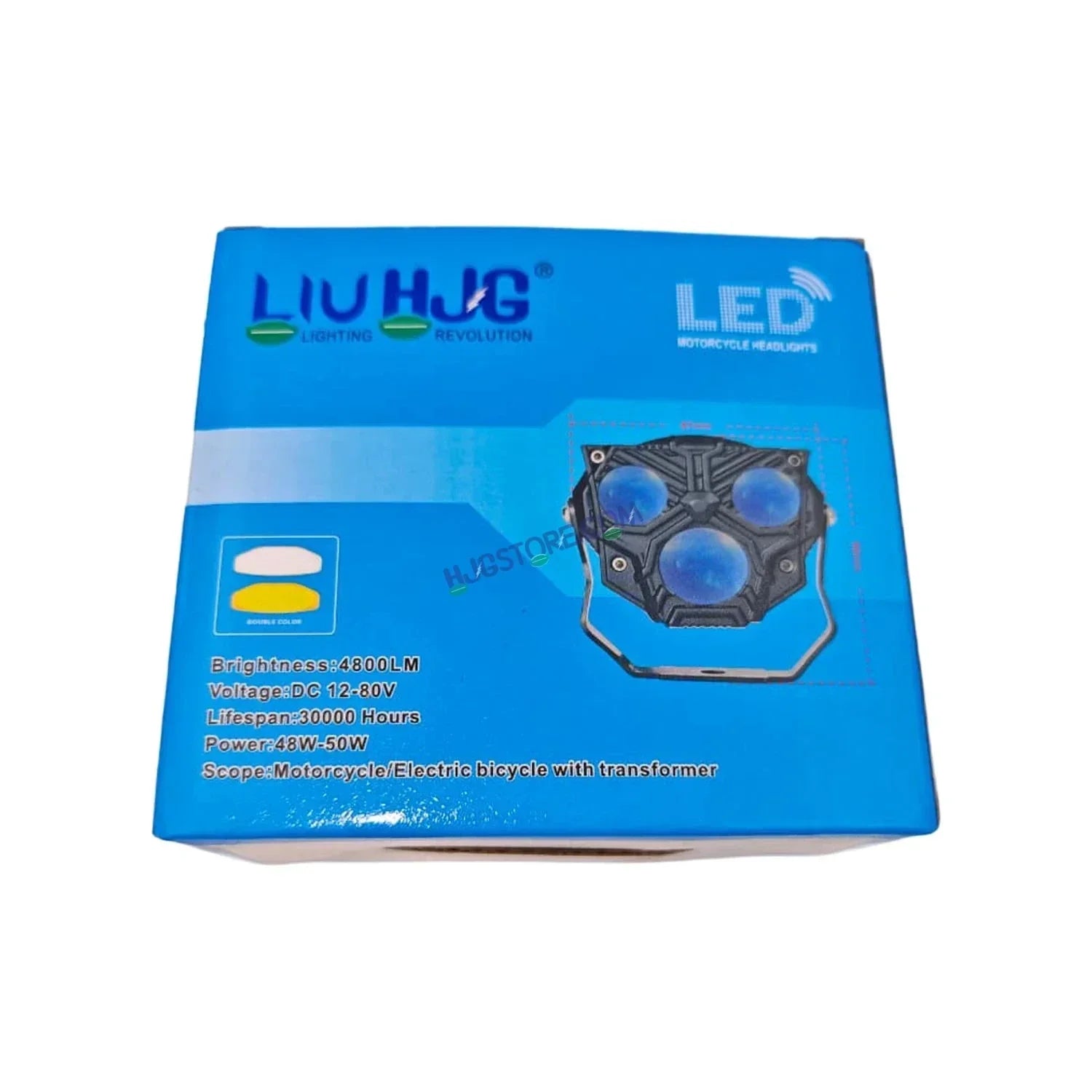 HJG Transformer 3 Projector Foglight 100W with Wide Spread Red DRL/White/Yellow/Warm White Light 100W 2pc Foglight Ultra Wide Dual Intensity LED Driving Fog Lights 3000K/4300K/6500K Universal For All Cars & Bikes LIU HJG Transformer 3 Foglight, Pack of 2 - Biker.Store - www.biker.store