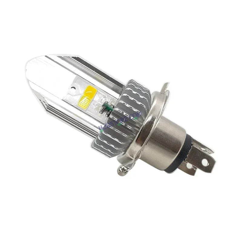 HJG H4 Leaf New Model White Yellow Leaf LED Headlight Bulb H4 For All Motorcycles (Low and High Beam Bulbs (White/Yellow) White Yellow 30W) - Type H4 - Biker.Store - www.biker.store