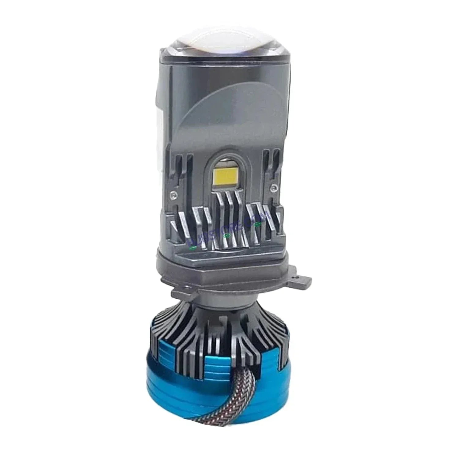 HJG Y6 New Model 125W Projector Lens H4 LED Bulb 125W HJG Y6 Projector Light Lamp H4 LED Mini Projector Lens with Fan for Bike Bulb 12500LM Conversion Kit Hi/Lo Beam Headlight 12V/24V for Motorcycle, Set of 1, White Hi/Lo LIU HJG Y6 H4 125W, Pack of 1 - Biker.Store - www.biker.store