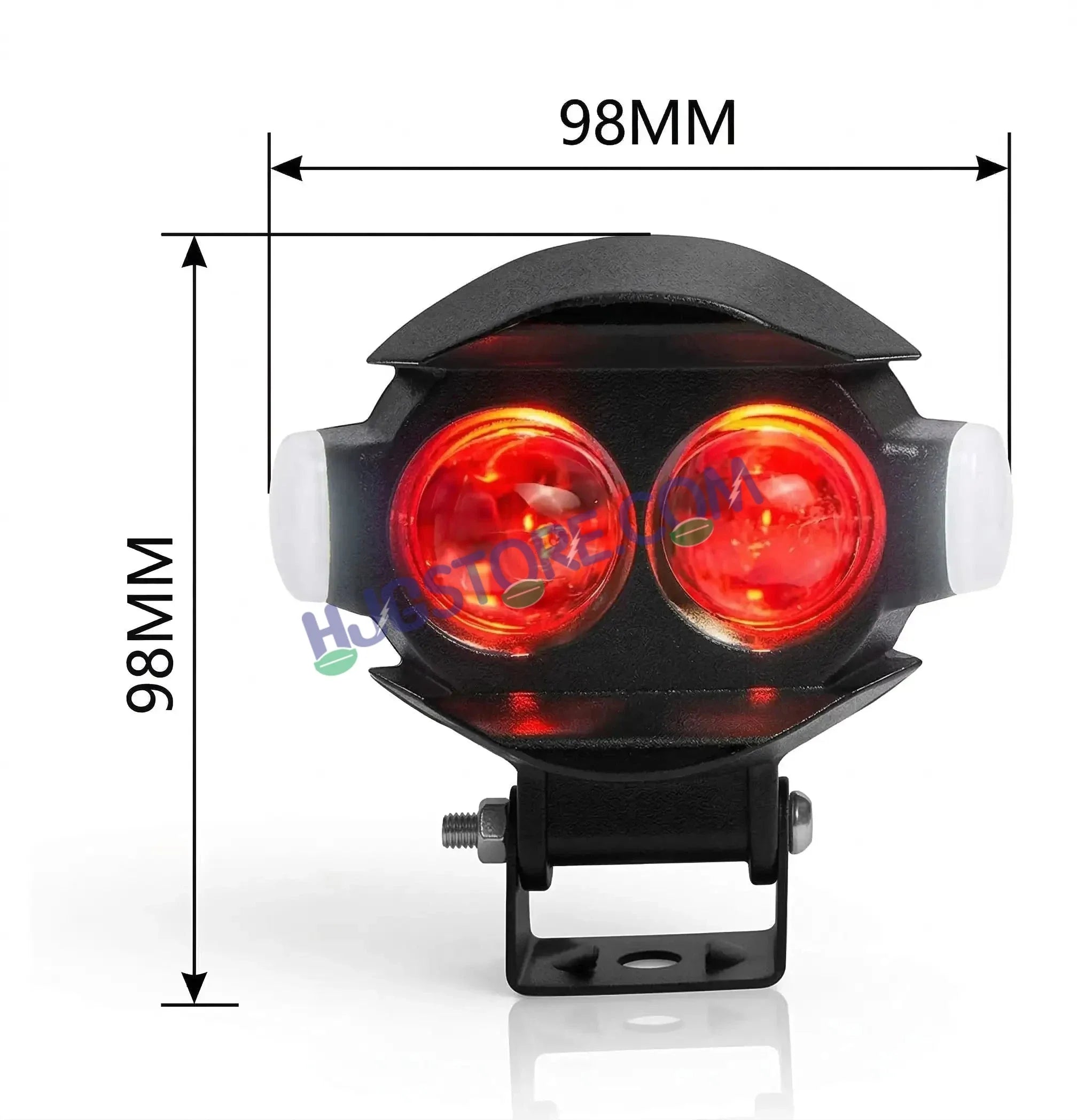 HJG New Alien 2 Lens Projector with Red Devil & Side Blue DRL LED Fog Light Dual Lens Projector Shot Fog Light For Bike/Car/Thar/Jeep - Cool White/Yellow with Red DRL & side Blue DRL, Pack of 1 LIU HJG Alien 2 Lens Projector Fog Light with Red Blue Devil - HJGstore.com
