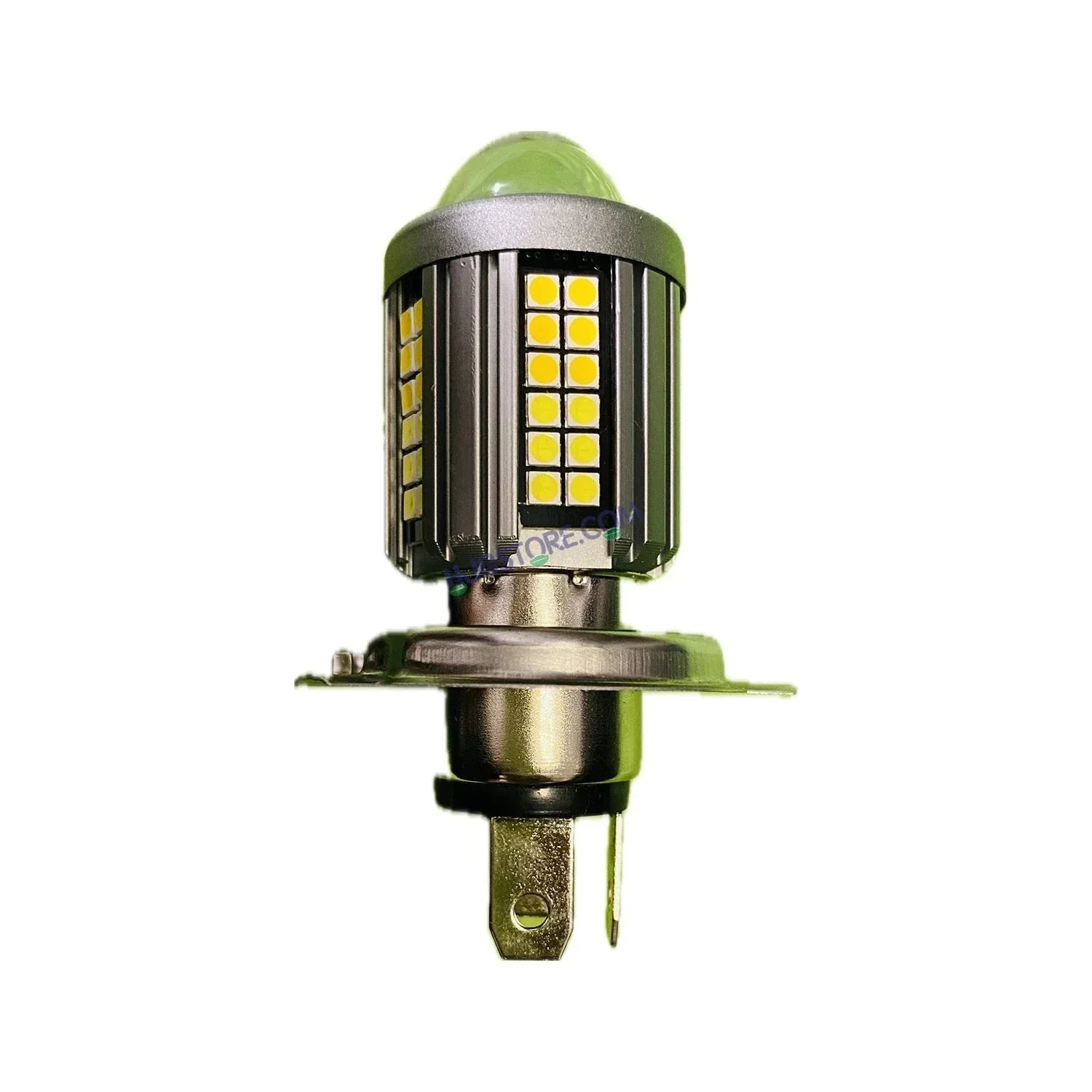 HJG H4 Lens New Model White Yellow LED Headlight Bulb H4 For All Motorcycles (Low and High Beam Bulbs (White) White Yellow 50W Lens) - Type H4 - Biker.Store - www.biker.store