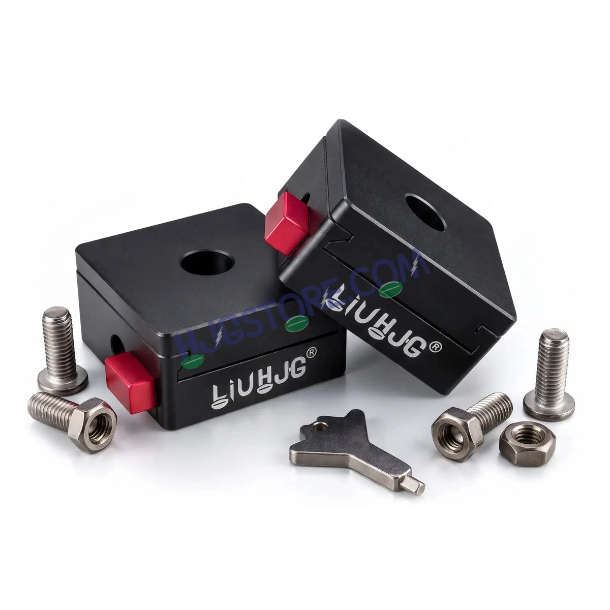 HJG Quick-Release Detachable Fog Light Clamp Set with Anti-Theft Lock Key | CNC Aluminum | HJG Removable Foglight Clamp | Universal Heavy-Duty Mounting Bracket for Auxiliary LED Lights - HJGstore.com