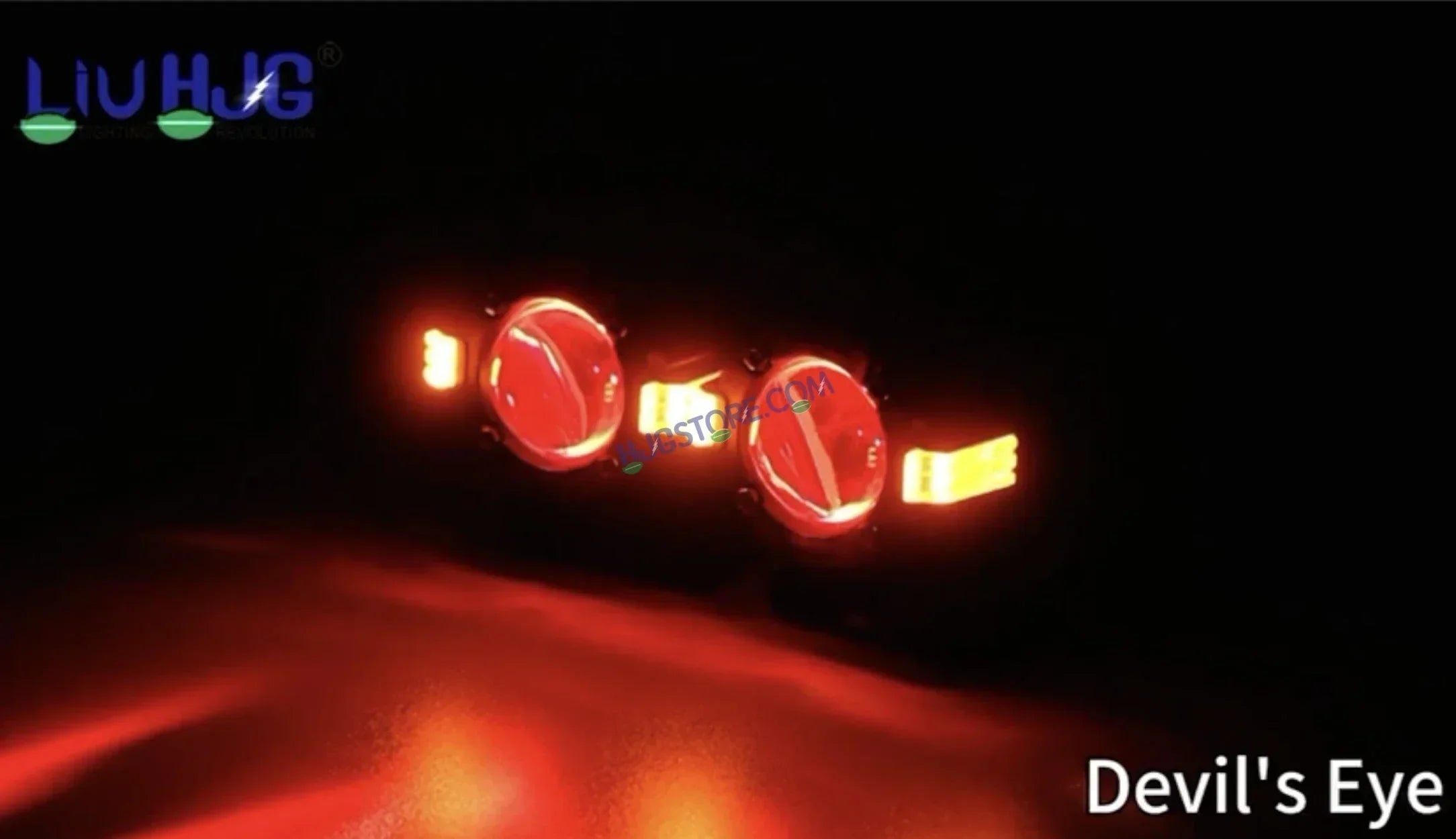HJG S-82 Foglight Projector Lens Foglight 80W with Hazard Indicator Projector Lens Fog Light 80W Foglight Ultra Wide Dual Intensity LED Fog Lights White/Yellow Universal For All Cars & Bikes with Hazard Indicator LIU HJG S-82 Foglight with Red Amber DRL - Biker.Store - www.biker.store