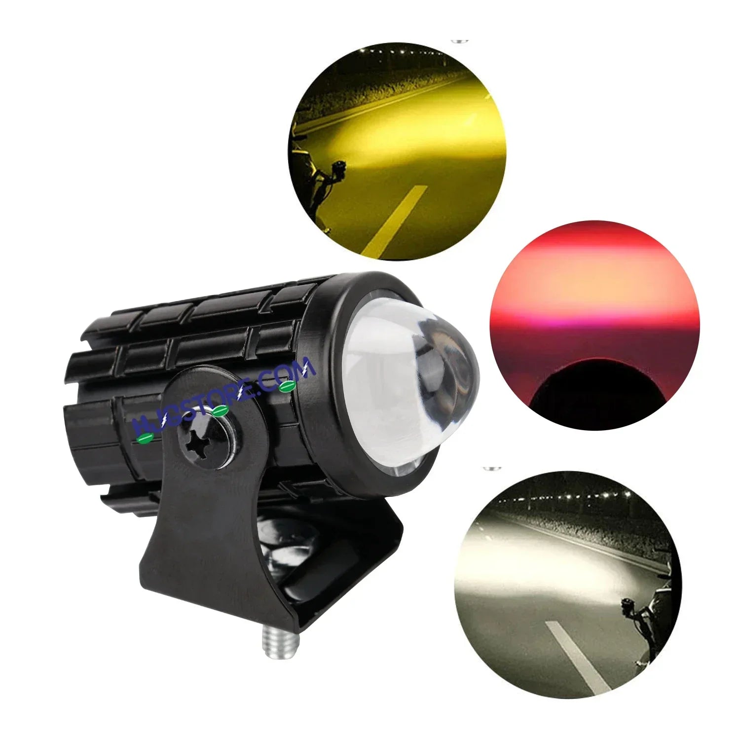 HJG Mini Spot Light Devil with Red DRL, White, Yellow Light Car Motorcycle Truck Off Road 20w Spot Fog Lights Driving Spotlight HJG Original Spot Light Fog light Devil Mini Drive, Pack of 1 - Biker.Store - www.biker.store
