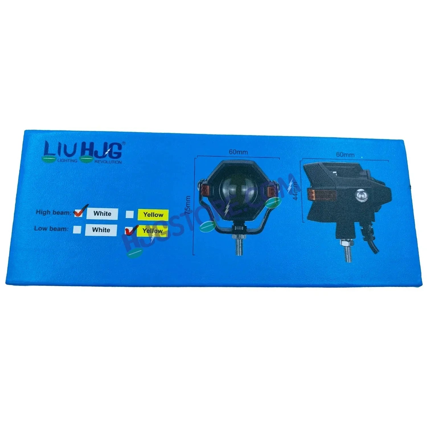 HJG Spaceship Foglight 80W 1 Lens Space Ship Fog Projector Lens 2pc Foglight Red Devil Side Amber DRL Modes 80W Foglight Ultra Wide Dual Intensity LED Fog Lights White/Yellow/Red Projector (80W) Universal For All Cars & Bikes LIU HJG Space Ship Foglight - Biker.Store - www.biker.store