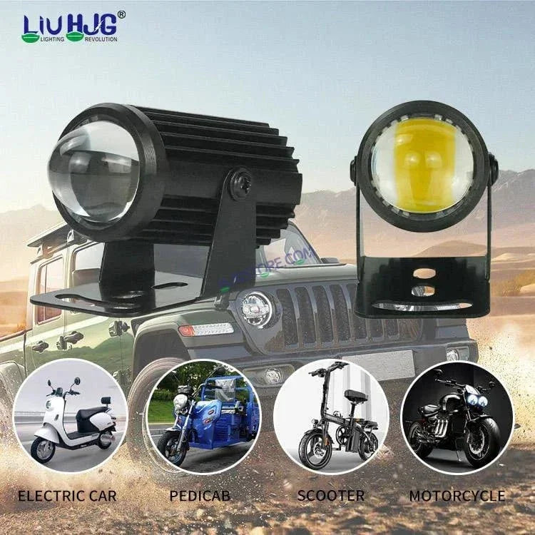 HJG Car Motorcycle Truck Off Road 40w Spot Fog Lights Driving Spotlight Amber Led Pod Light 3 Inch Strip Led Work Light, Pack of 1 - Biker.Store - www.biker.store