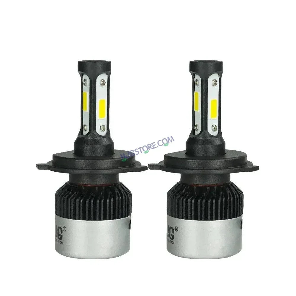 HJG Original Nighteye H4 LED Car SUV Headlight Bulb with H4 Fitting COB Chips 6500K White for bike (Pack of 2) 100W - Biker.Store - www.biker.store