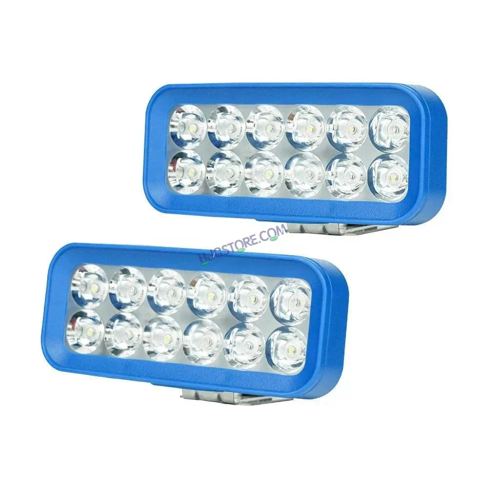 HJG 12 LED Rectangle Foglight Foglamp 3 Colour White, Warm White, Yellow HJG Foglight HJG Car Accessories Led Headlights Mini Driving Lights Led Fog Lights For Motorcycle Lights, Set of 2 - Biker.Store - www.biker.store