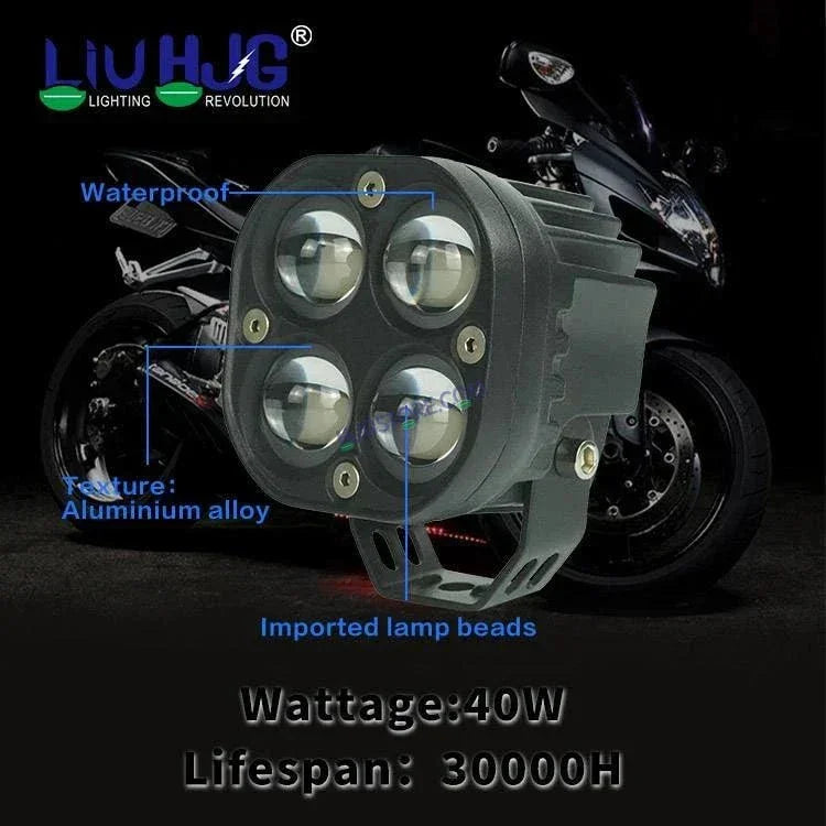 HJG 4x4 CREE LED Foglight Rectangle Mini Rgbw 12v Modular Offroad Led Pods Laser Rgb 3 Inch Led Work Light, Set of 2 HJG Foglight - Biker.Store - www.biker.store