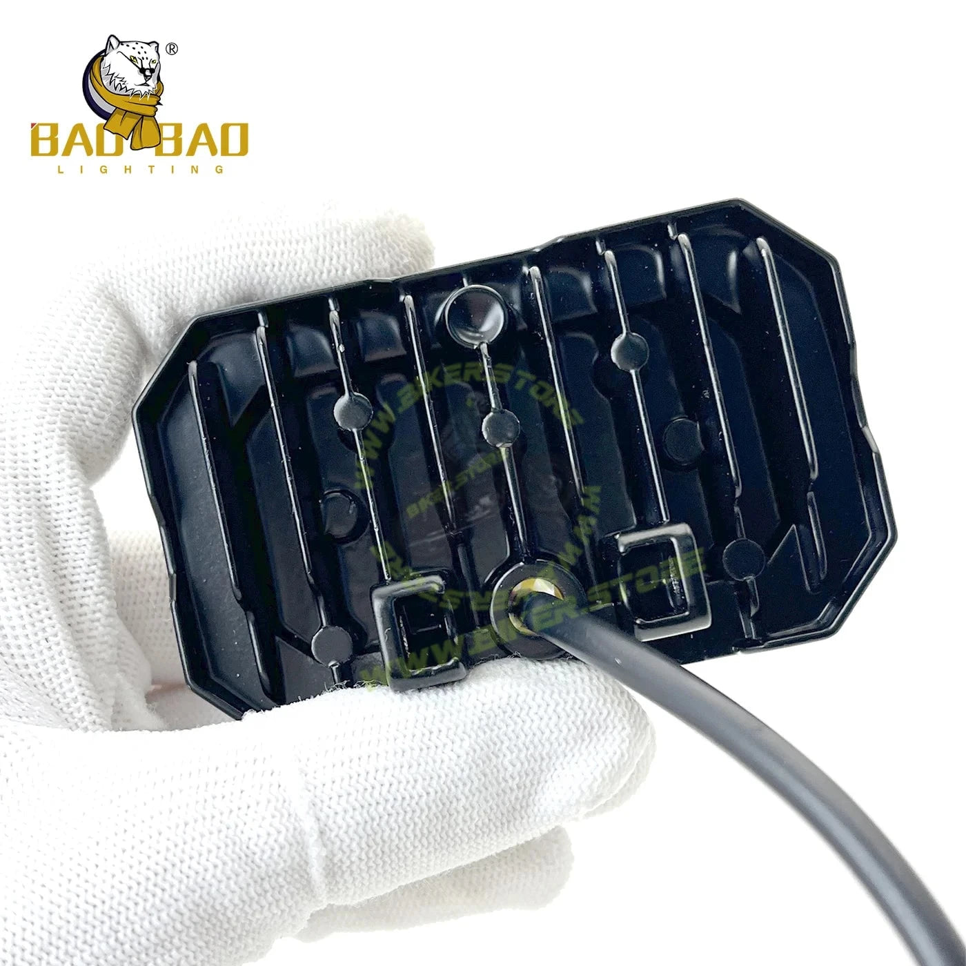 BaoBao 4 LED 30W Foglight White/Yellow/Red/Blue/Flash Mode Auxiliary Metal LED Fog Lamp Color-LED Driving Fog Light for Motorcycles Enhancing Nighttime Visibility, Universal, Pack of 1 - Biker.Store - www.biker.store