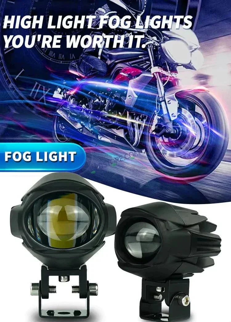 HJG 120W Large Size Alien Projector Foglight 120W with Wide Spread White/Yellow/Warm White Light 120W 2pc Foglight Ultra Wide Dual Intensity LED Driving Fog Lights 3000K/4300K/6500K Universal For All Cars & Bikes LIU HJG Large Alien 1 Foglight, Pack of 2 - Biker.Store - www.biker.store