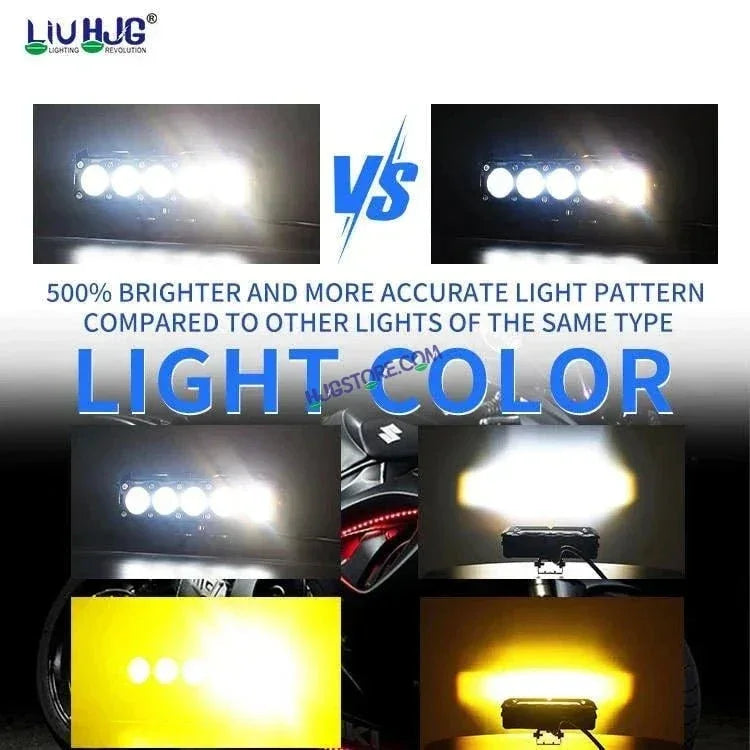 HJG LIU HJG Future Eyes 5 Lens Heavy with Remote Wiring Harness Kit 150W 5 Lens MEGA DRIVE Fog Light For Bike/Car/Thar/Jeep ( Cool White, 75W each * 2 = 150W Total ) - Pack of 2 HJG Future Eyes 5 Lens with Remote Wiring Harness Kit - Biker.Store - www.biker.store