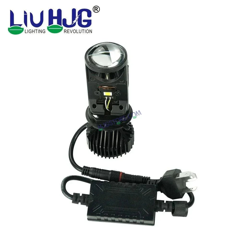 HJG Y6 Projector Lens H4 LED Bulb 50W HJG Y6 Projector Light Lamp H4 LED Mini Projector Lens with Fan for Bike Bulb 7000LM Conversion Kit Hi/Lo Beam Headlight 12V/24V for Motorcycle, Set of 1, White Hi/Lo - Biker.Store - www.biker.store