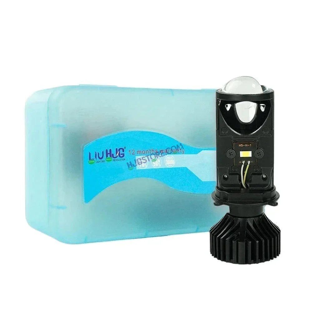 HJG Y6 Projector Lens H4 LED Bulb 50W HJG Y6 Projector Light Lamp H4 LED Mini Projector Lens with Fan for Bike Bulb 7000LM Conversion Kit Hi/Lo Beam Headlight 12V/24V for Motorcycle, Set of 1, White Hi/Lo - Biker.Store - www.biker.store