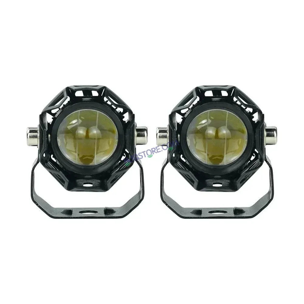 HJG Dual Mini 60W Foglight Foglamp Led Fog Driving Lights Headlights Auxiliary Lights HJG car Lighting System, Set of 2 - Biker.Store - www.biker.store