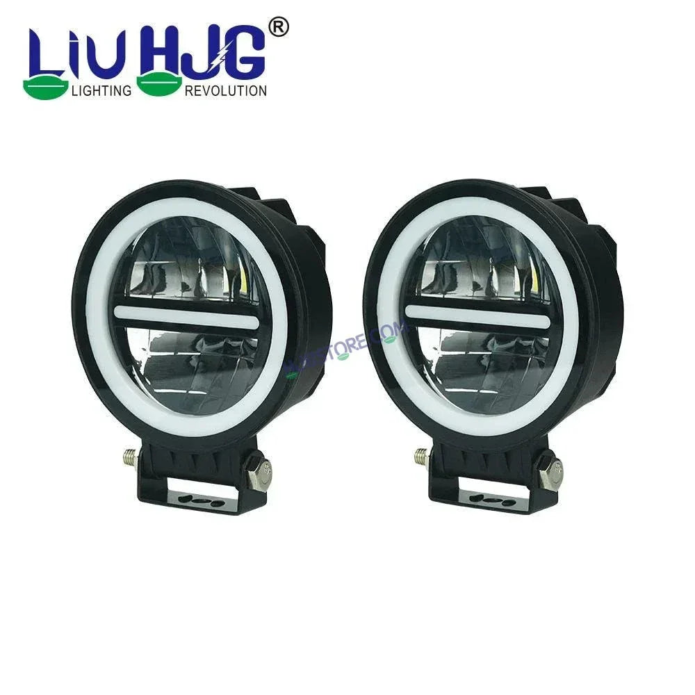 HJG Minus Foglight Foglamp Original 140W MINUS LIGHT Dual Color Yellow/White LED Fog Lights with Yellow Filter Cap for Bikes, Cars, Jeeps - Biker.Store - www.biker.store