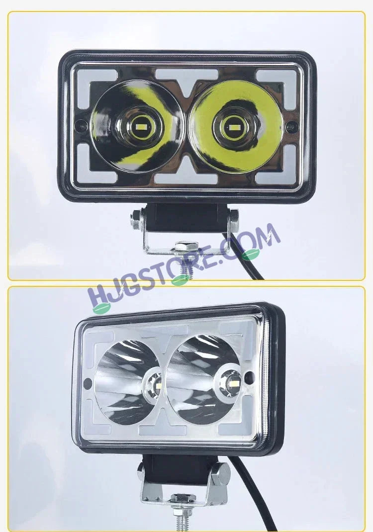HJG W10 5x6" Classic Square Foglight Headlight 31W 6 Inch Foglight White/Yellow DRL Dual LED Foglight Amber/White DRL White Light 31W Foglight Ultra Wide Dual Intensity LED Driving Fog Lights Universal For All Cars & Bikes LIU HJG Classic W10 5x6 Inch Fog - Biker.Store - www.biker.store