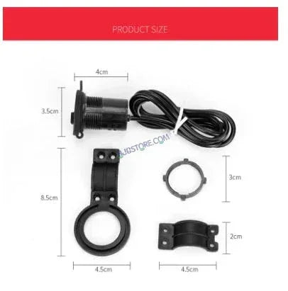 HJG USB Mobile Fast Charger Waterproof Motorcycle Handlebar USB Charger for Bike, Two Wheelers Universal LIU HJG Two Wheeler USB Mobile Phone Fast Charger 12V 5V-1.5A Moto Adapter Power Supply Socket for Phone Mobile Motorbike Accessories - Biker.Store - www.biker.store
