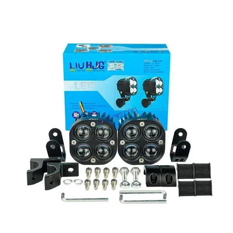 HJG 4x4 CREE LED Foglight Rectangle Mini Rgbw 12v Modular Offroad Led Pods Laser Rgb 3 Inch Led Work Light, Set of 2 HJG Foglight - Biker.Store - www.biker.store