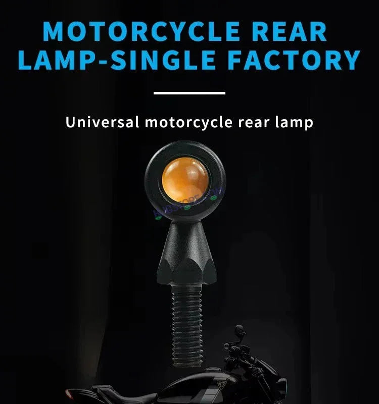 HJG Bullet Shape Turn Signal Lights Indicator Universal for All Bikes Models Turn Signal Lights Motorcycle, Pack of 2pc - Biker.Store - www.biker.store