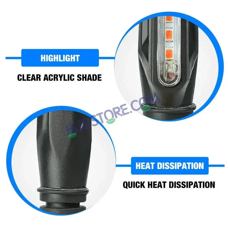 HJG KTM Slim Indicator Yellow Bike Turn Signals Waterproof Flexible Blinker Bright LED Indicators Universal For All Bike Models Motorcycle Turn Signal Lights LIU HJG KTM Slim Yellow Indicator, Universal for All Bikes & Motorcycles, Pack of 2 - Biker.Store - www.biker.store