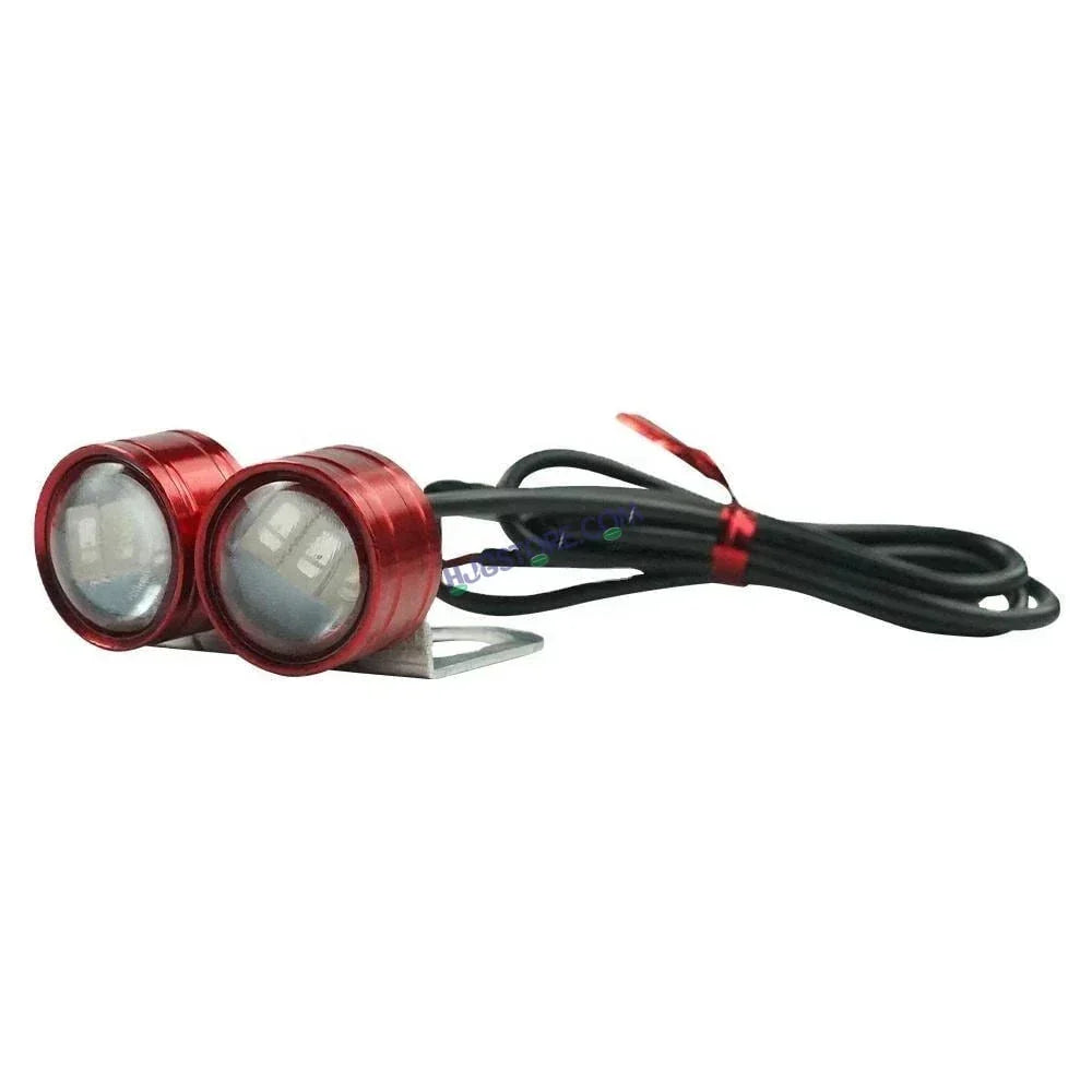 HJG Red Strobe Light with Flashing Handle Light Red & Blue Universal for Motorcycle, Car, SUV Set of 2 Strob Light HJG, Red - Biker.Store - www.biker.store