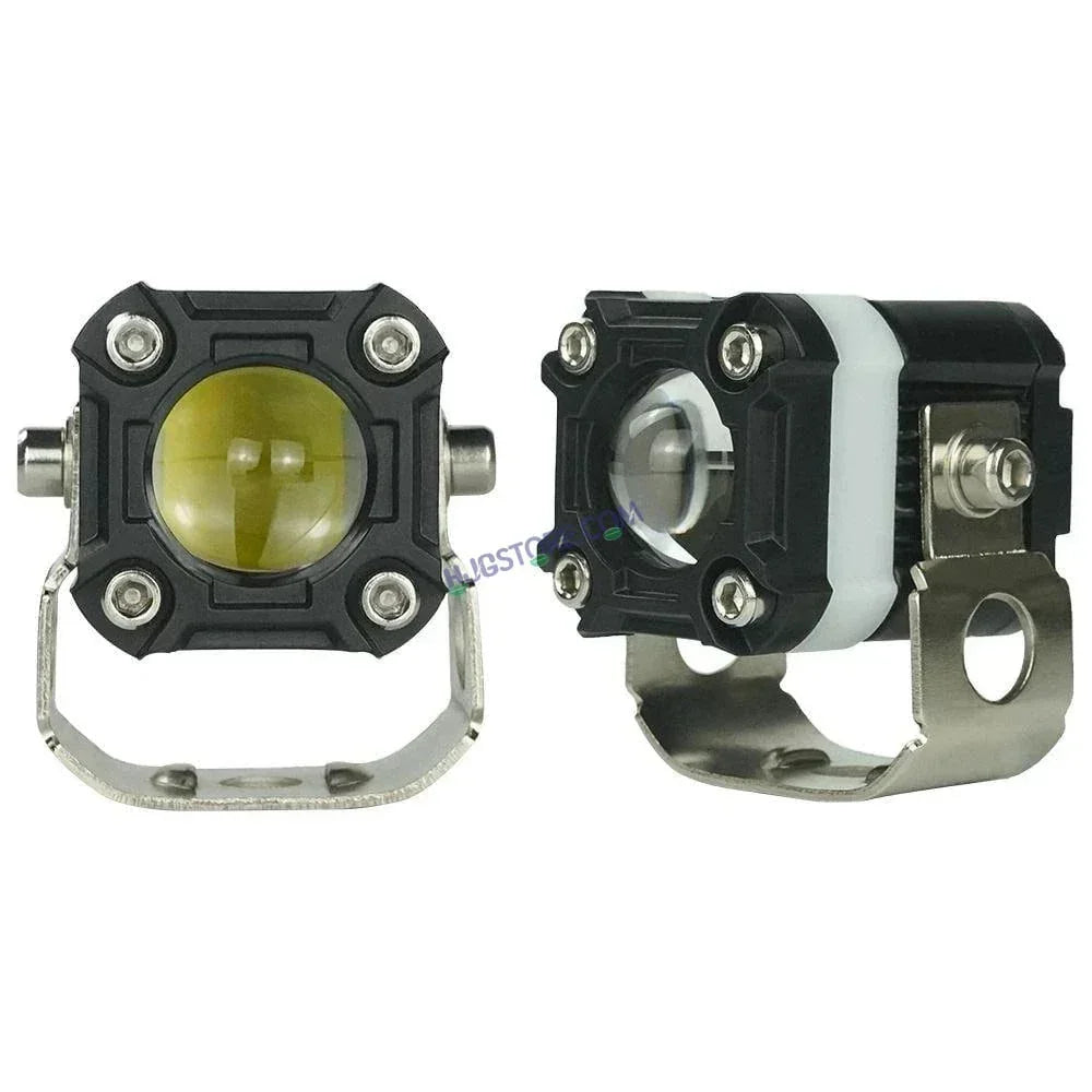 HJG Mini Drive 80W with Red DRL Mini Drive Light Red Devil Eye Light Multiple Connecting Red Yellow White Color - Biker.Store - www.biker.store