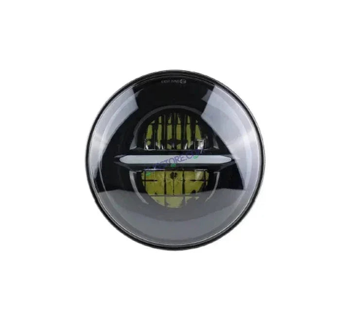 HJG 7 Inch Minus LED Headlight Assembly Halo Lights Dual Color Yellow White 7 Inch Round Motorcycle Lights For Jeeps Universal Car Compatible with Royal Enfield, Jeep & Harley Davidson Minus - Biker.Store - www.biker.store