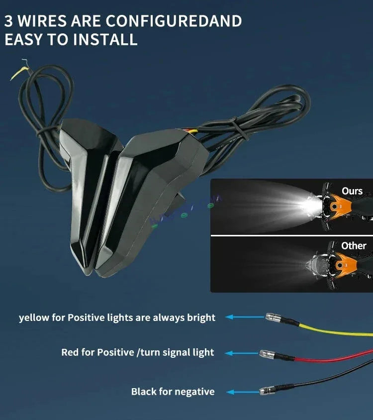 HJG Indicator Tilt DRL Sliding Model Fibre Waterproof Flexible Blinker Bright LED Indicators Universal For All Bike Models Motorcycle Turn Signal Lights HJG Tilt DRL Sliding Indicator, Pack of 2 - Biker.Store - www.biker.store