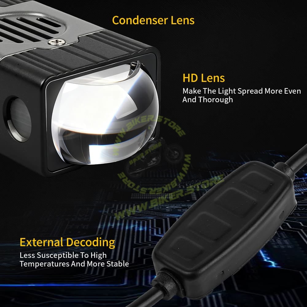 Genome Flash Pro Combo 200W 8-Piece LED Car Grille Lights Kit | 1-Inch Stealth Pods | Dual Color 3000K Yellow Low & 6000K White High Beam | Includes Wireless Remote & Wiring Harness - Biker.Store - www.biker.store