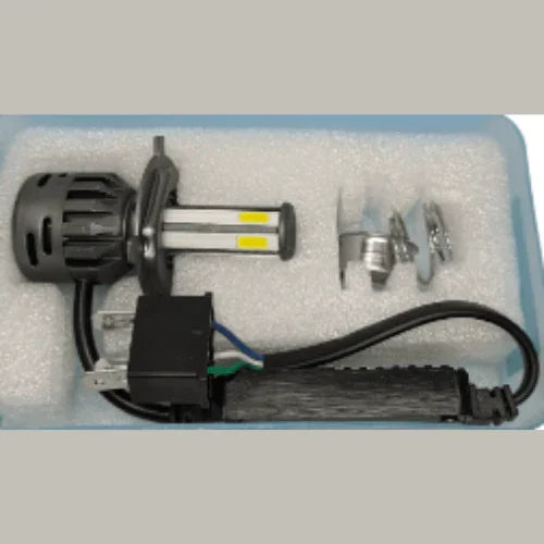HJG M6 Mini ORIGINAL LED Headlight Bulb H4 80W For All Motorcycles (Low and High Beam Bulbs (White) AC/DC 80Watt 6 Side Chip) - Type H4 - Biker.Store - www.biker.store