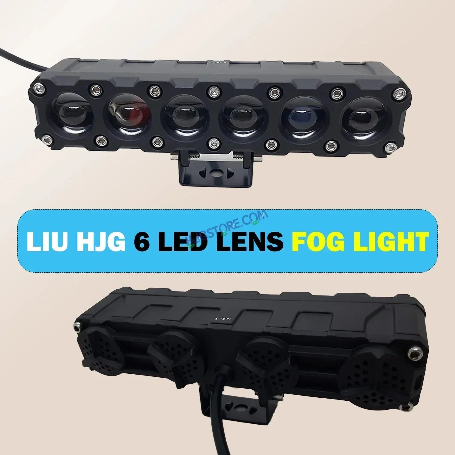 LIUHJG LIU HJG Future Eyes 6 Lens Heavy 180W 6 Lens MEGA DRIVE Fog Light For Bike/Car/Thar/Jeep ( Cool White, 90W each * 2 = 180W Total ) - Pack of 2 HJG Future Eyes 6 Lens - Biker.Store - www.biker.store