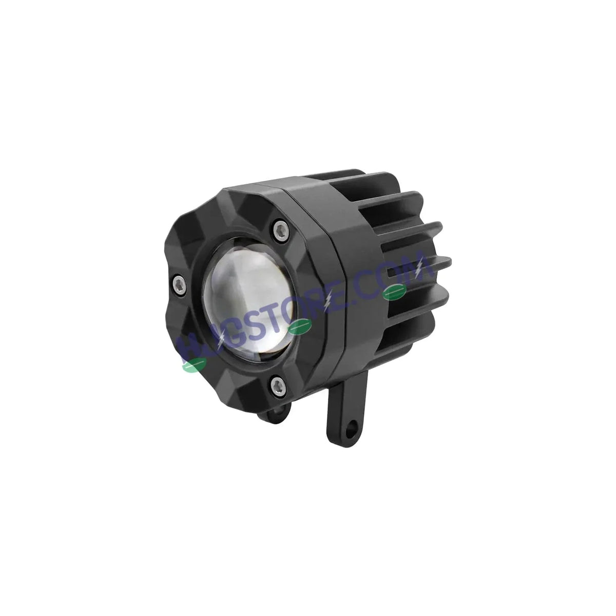 HJG Poki Foglights Mini Crystal Projector LED Fog Lights | 40W 12,000LM Super Bright Dual Shot | Cool White & Yellow with Red DRL & Flash Mode | Universal Fit for Bike, Motorcycle, Car, Thar & Jeep (Pack of 2) - Biker.Store - www.biker.store