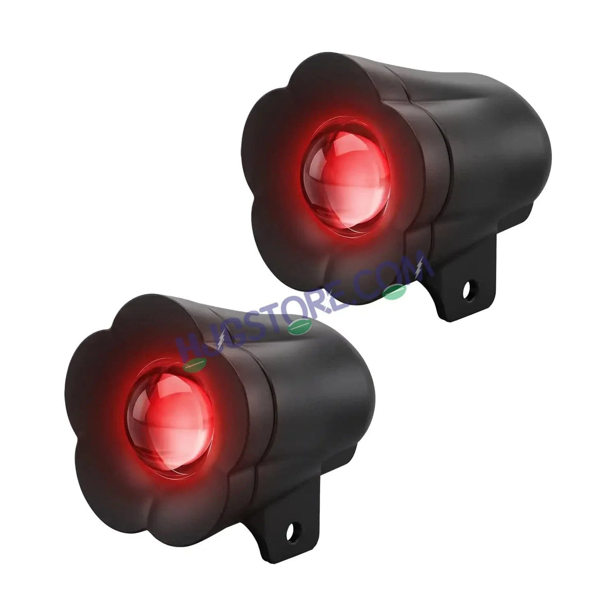 HJG Poki Foglights Mini Flower Projector LED Fog Lights | 40W 12,000LM Super Bright Dual Shot | Cool White & Yellow with Red DRL & Flash Mode | Universal Fit for Bike, Motorcycle, Car, Thar & Jeep (Pack of 2) - Biker.Store - www.biker.store
