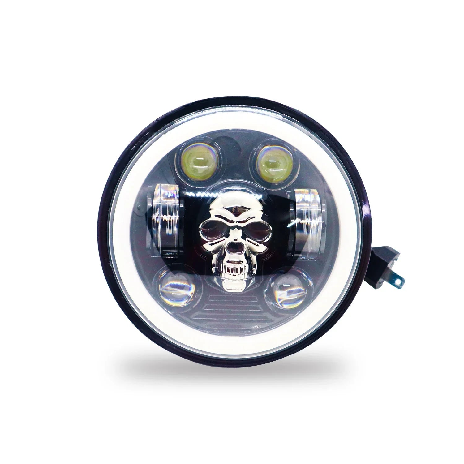 5.75 Inch Round Skull LED Headlight