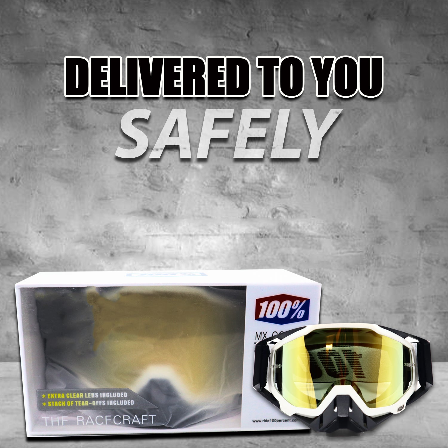 100% Goggle Black Color for Bike - Biker.Store - www.biker.store