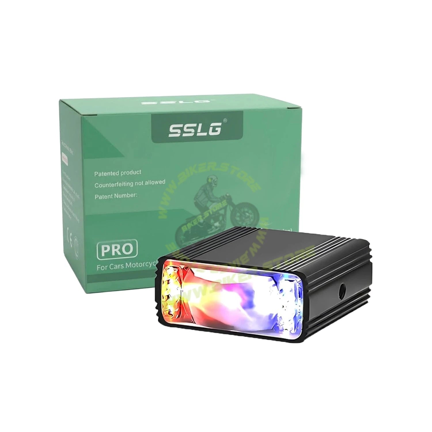 SSLG Slim Drive 38W Super Bright LED Fog Light with On/Off Switch, High/Low Beam, 5 Modes & PCR Flashing – Universal for Bike, Scooty & Car (Pack of 1) - Biker.Store - www.biker.store