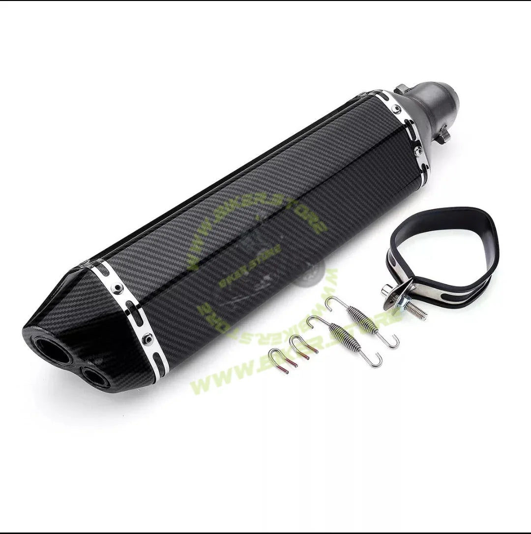 Akrapovic Carbon Fibre motorcycle aluminium Dual outlet exhaust muffler - Biker.Store - www.biker.store
