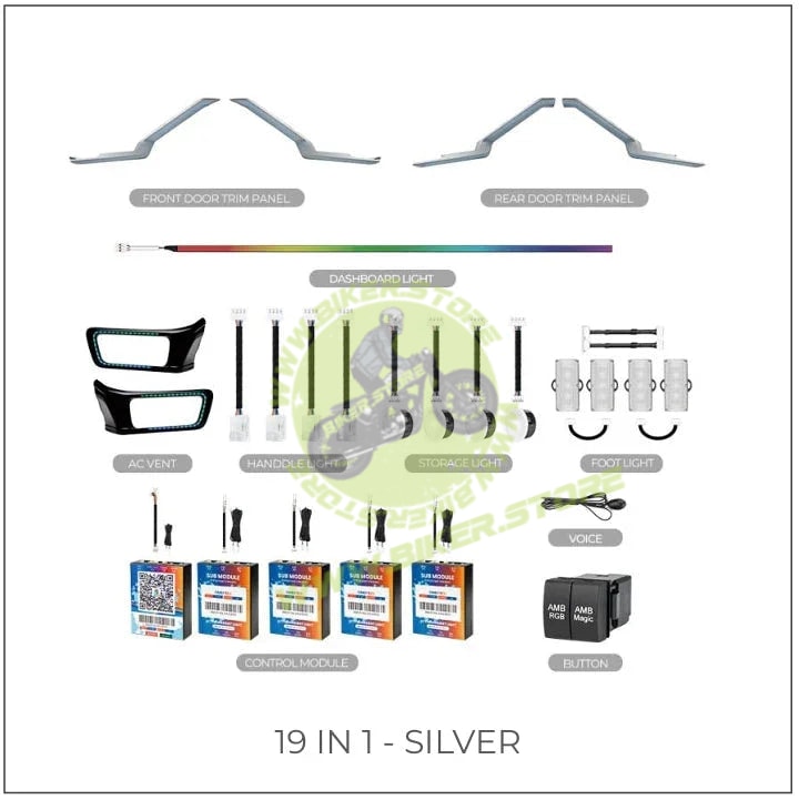 Cardi Ambient Smart LED Specific fit Kit for Toyota Innova Hycross with App Control - Biker.Store - www.biker.store