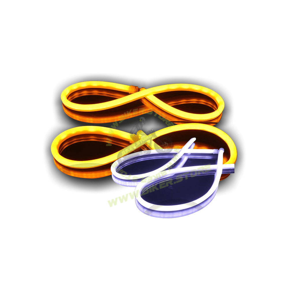 Genome DRL Light WHITE AMBER FLEXI & DOTTED TYPE 1 - Biker.Store - www.biker.store