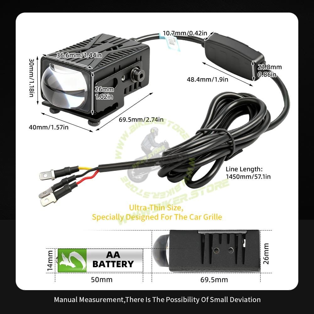 Genome Flash Pro Combo 200W 8-Piece LED Car Grille Lights Kit | 1-Inch Stealth Pods | Dual Color 3000K Yellow Low & 6000K White High Beam | Includes Wireless Remote & Wiring Harness - Biker.Store - www.biker.store