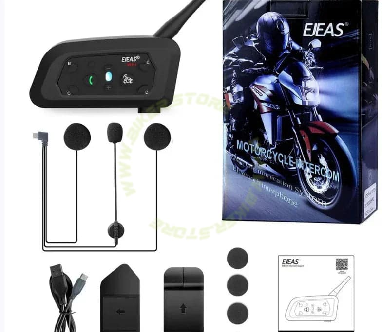 EJEAS V6 Pro+ Motorcycle Bluetooth Intercom – 800M Range, IP67 Waterproof, CVC Noise Reduction - Biker.Store - www.biker.store