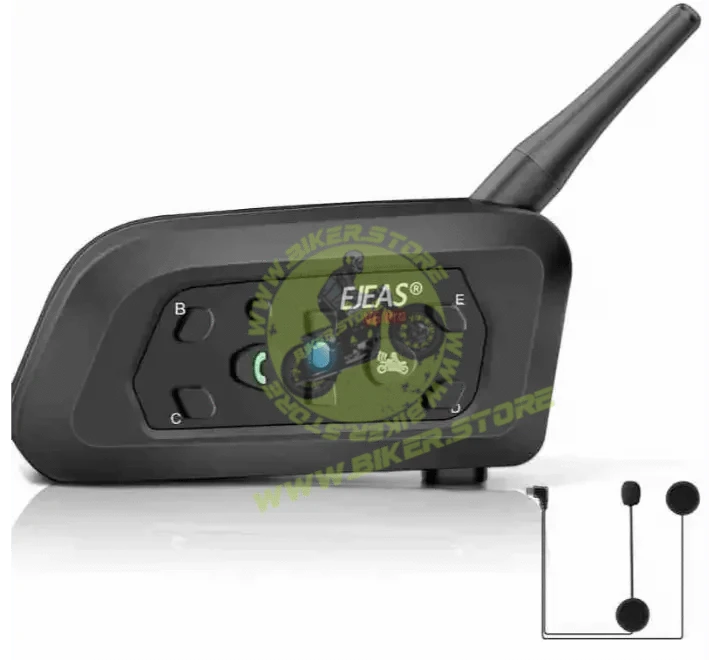 EJEAS V6 Motorcycle Bluetooth Intercom – 1200M Range, Waterproof, HD Voice & Auto-Answer - Biker.Store - www.biker.store